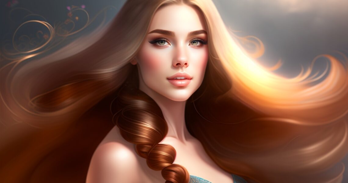 beauty girl with long hair - laki ngaji diri