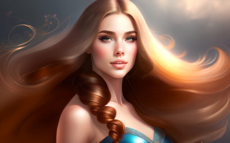 beauty girl with long hair - laki ngaji diri