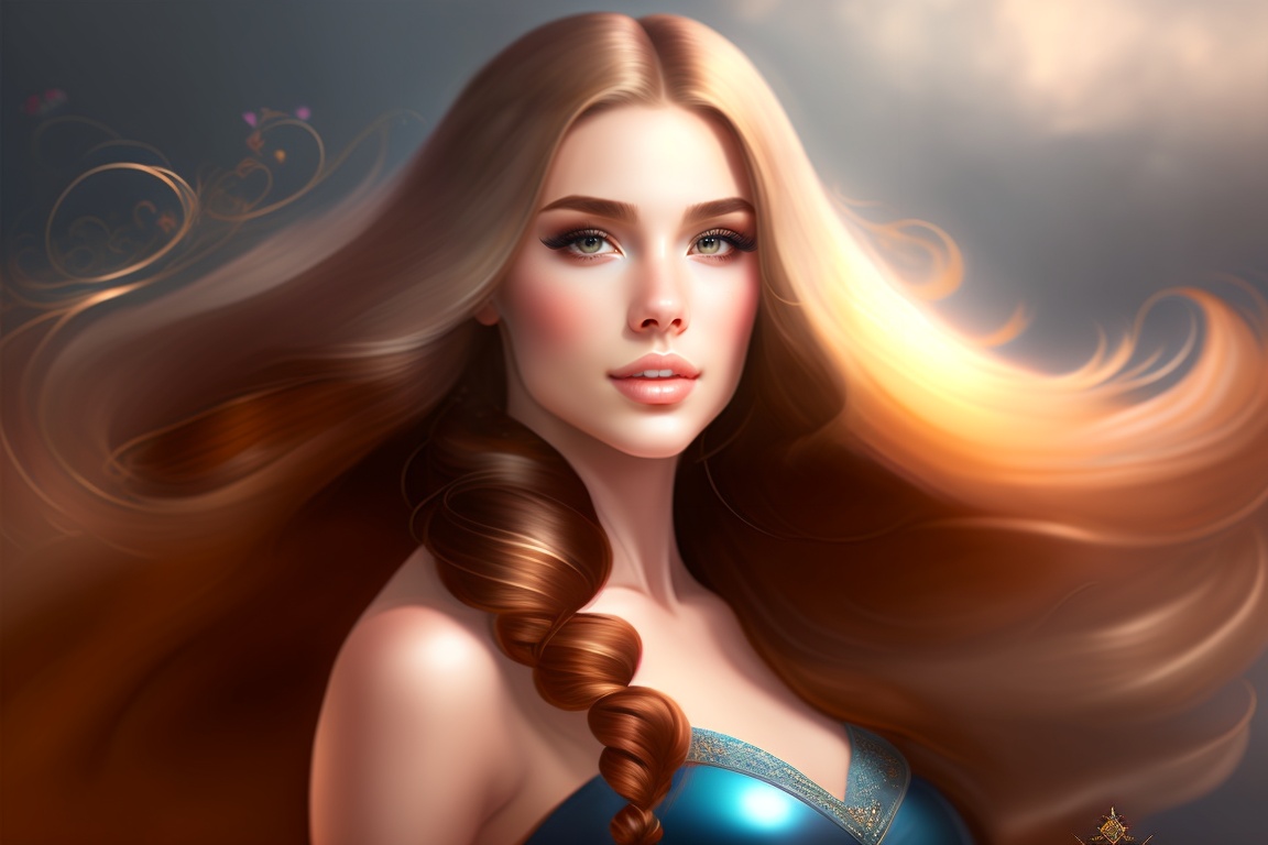 beauty girl with long hair - laki ngaji diri